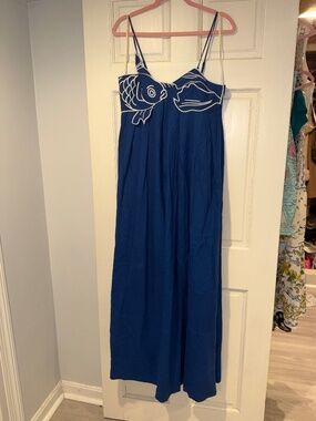 bicolor guipure one-shoulder maxi dress FARM Rio | Dresses | Bicolor Guipure Oneshoulder Maxi Dress